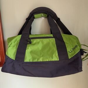 L.L. Bean Adventure Duffle Green Medium Nylon Travel Bag 35L